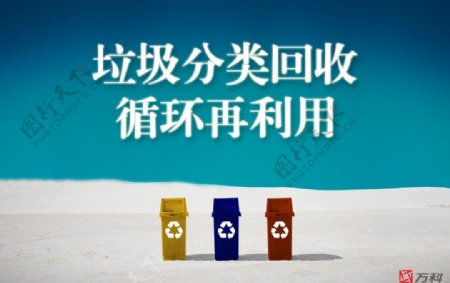 垃圾分类回收循环利用图片