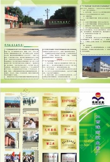 制药厂宣传单3折页图片