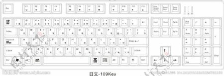 109键盘日文布局图片