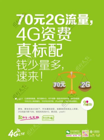 4G资费海报图片