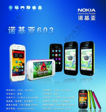 诺基亚603手机海报图片
