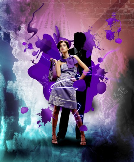 紫色魅惑街舞海报图片
