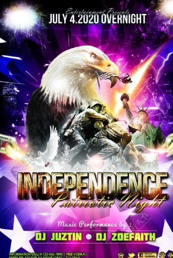 美国独立日庆祝海报图片