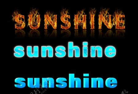 SUNSHINE阳光字体设计图片