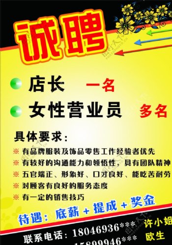 诚聘图片