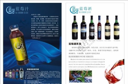 蓝莓汁宣传彩页图片