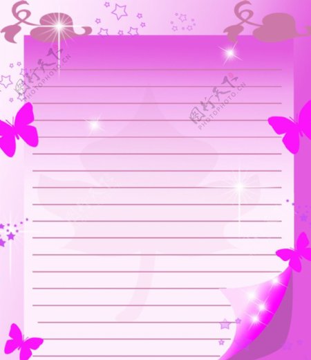粉红色信纸图片