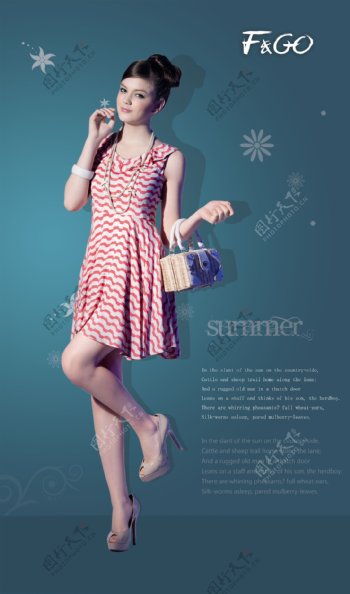 夏季女装海报图片