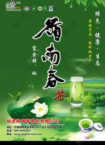 岭南春茶叶广告图片