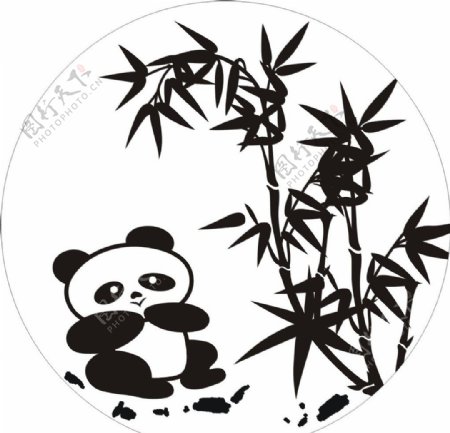 竹子熊猫图片