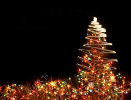 闪光的圣诞树图片ppt素材节庆图片ppt