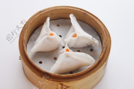虾饺蒸饺饺子笼屉小吃