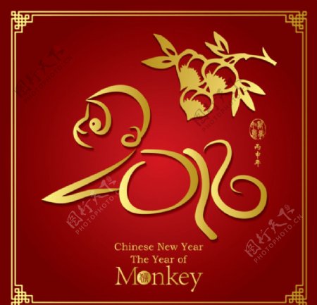 2016猴子福猴年新年