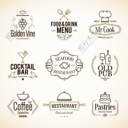餐厅菜单标志