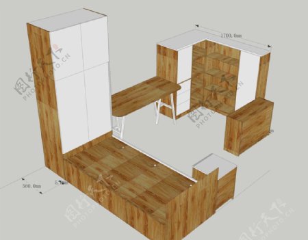 橡胶木清油家具设计