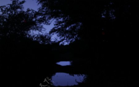 夜晚湖泊