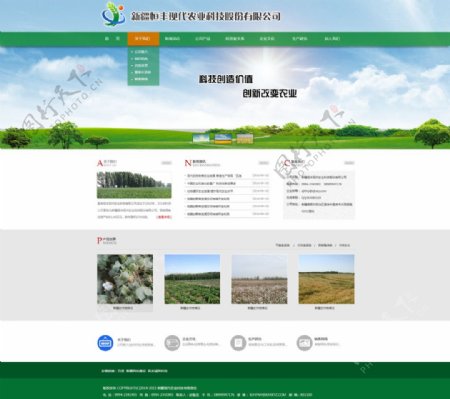绿色简洁企业网站