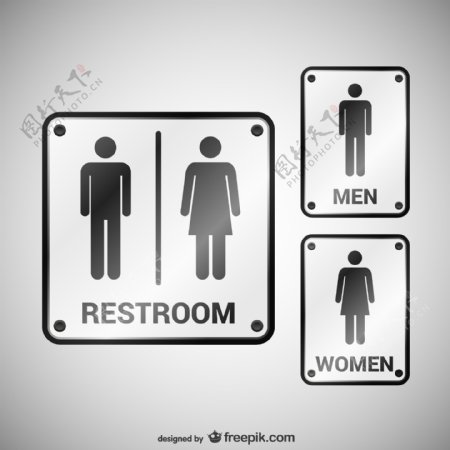 洗手间男女指示牌