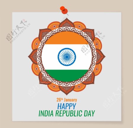 快乐印度共和国日卡