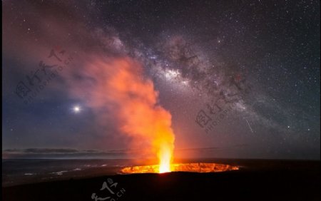 火山背景图