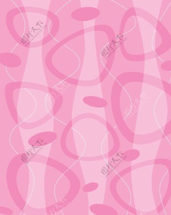 粉色矢量循环花纹背景底纹