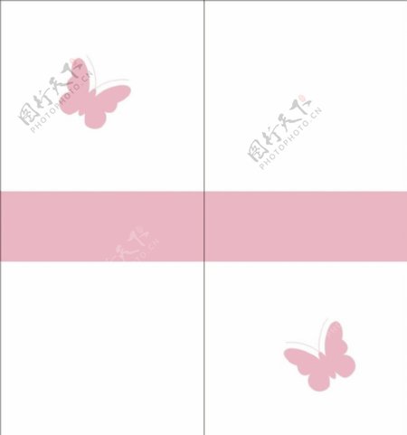 粉色蝴蝶移门图案