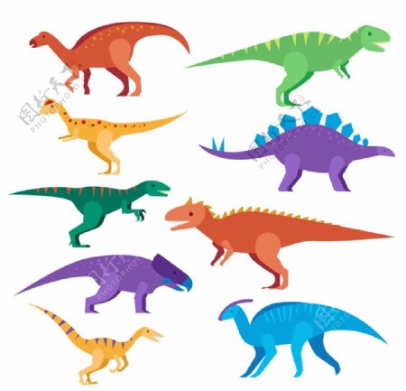 彩色恐龙设置