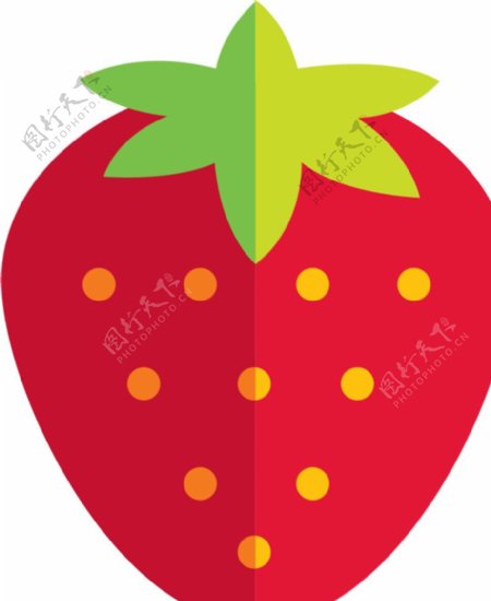 草莓水果卡通矢量素材