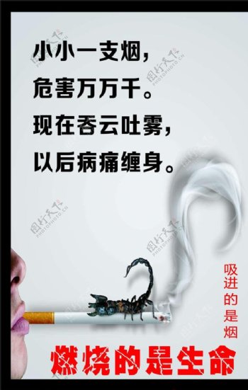 禁止吸烟公益宣传海报宣传活动模
