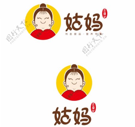 姑妈豆腐花甜品logo