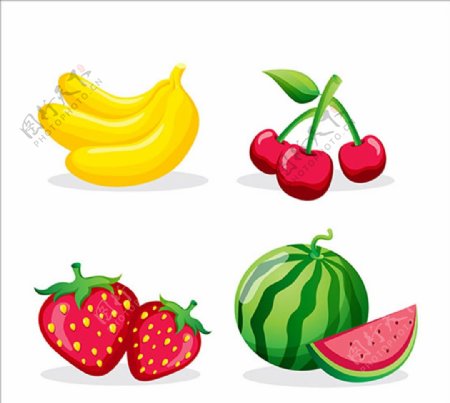 四种水果的集合