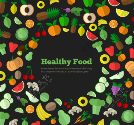 健康食品蔬菜水果背景