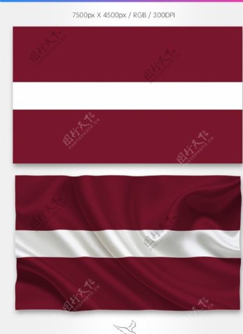 拉脱维亚国旗分层psd