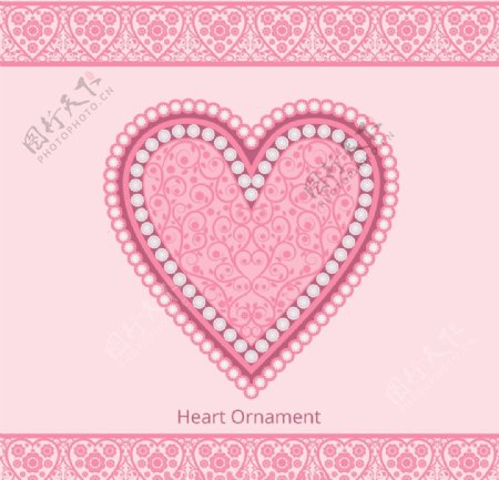 可爱的粉红色的心脏装饰品