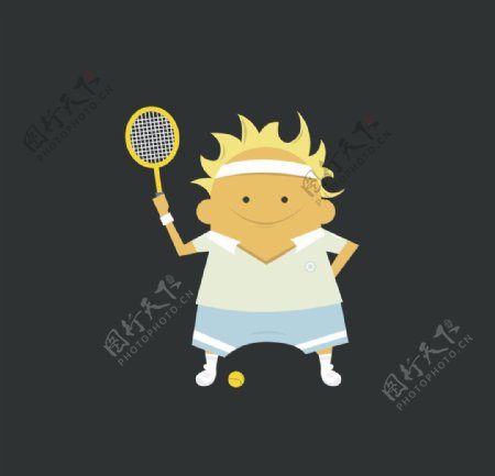 网球运动员的图标