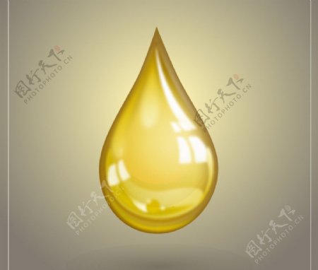 金色橄榄油滴矢量素材