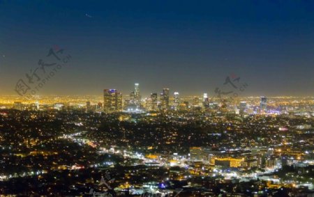 洛杉矶夜景中心城区