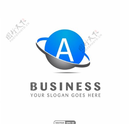 A字母蓝颜色的公司标志
