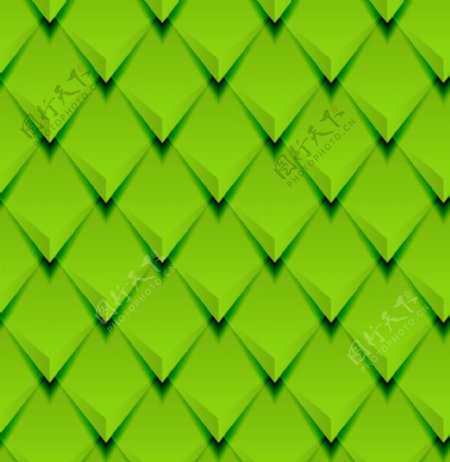 绿色立体菱形背景矢量素材