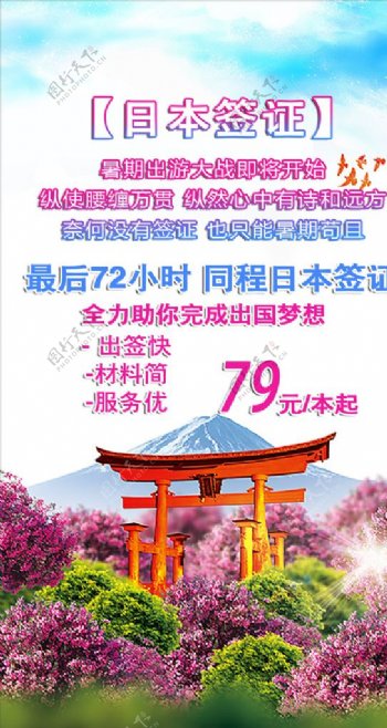 日本地标旅游宣传海报