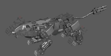 机械狼玛雅3d模型