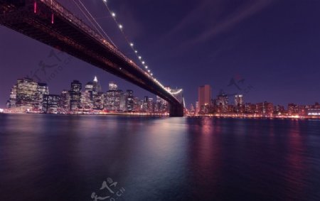 夜幕下的布鲁克林大桥