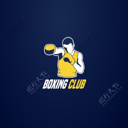 拳击比赛培训俱乐部标志logo