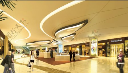 3D效果购物广场室内设计