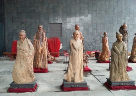 木雕人物作品中国文化名人