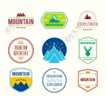 9款彩色登山标签