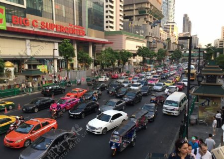 曼谷街头车流