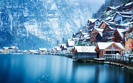 冬季奥地利湖泊