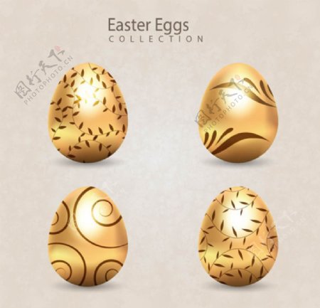 复活节快乐金色彩蛋