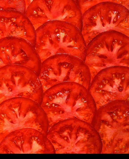 食品背景西红柿片